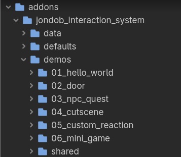 The bundled demo scenes