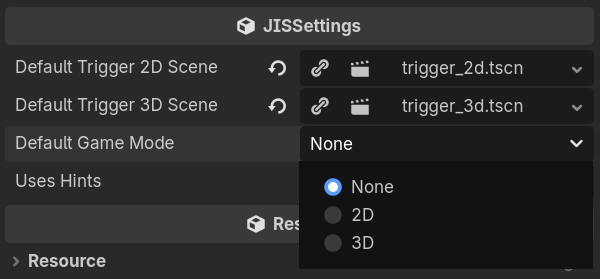 Pick your game mode setting