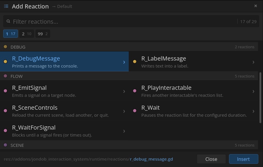 The reaction picker