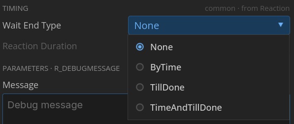 The wait end type field
